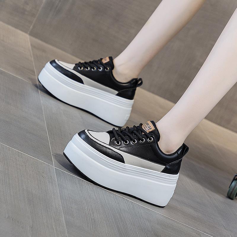 

Туфли на платформе, женские новые 2025, женские повседневные одинарные туфли, универсальная цветовая гамма, модные низкие, на утолщенной подошве, прилив 35