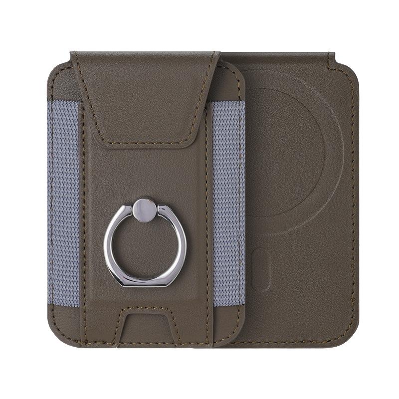 

Для Magsafe Магнитный Кожаный Кошелек Для Iphone 15 14 13 12 11 Pro Max S24 S23 S22 Ultra Чехол Аксессуары Держатель Сумка Для Карты Телефона хаки