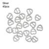 20/40 pz Fibbia a Forma di Cuore da 4 mm Fibbie per Borse di Bambola Mini Ultra-piccola Fibbia a Tre Punti Fibbia per Cintura Fibbia per Bambola Accessori per Scarpe Vestiti