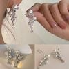 Elegant Lady's Pearl Pendant Earrings Korean Fashion Jewelry Party Student Girl's Simple Accessories Wedding Earrings For Woman