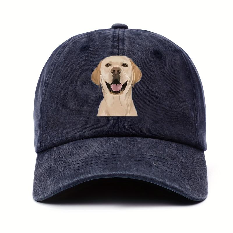 Cute Labrador Pattern Urban Retro Style Lightweight Adjustable Curved brimmed Hat for Men and Women Dressing