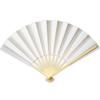 White Formal Ceremonial Washi Bamboo Ribs Day Gift [GIORSEN] Fan, Plain, Wear, Occasions, Paper, (11 Ribs), Men's, Father's