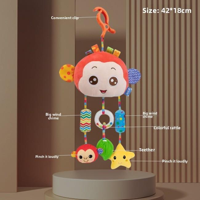 Baby Bedroom Baby Mobile With Plush Monkey Wind Chime For Crib Decor