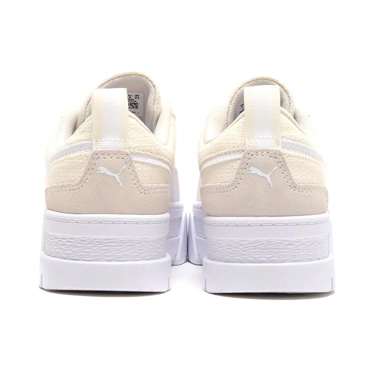 PUMA Mayze Patchwork Thick Sole Retro Casual Skateboarding Shoes White Women's (Unisex) Skateboard Shoes 383687 01
