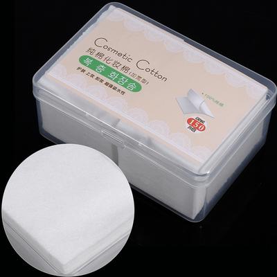 150PCS Cosmetic Cotton Pads Facial Makeup Wipes Nail Art  Polish Gel Tips Remover & Box