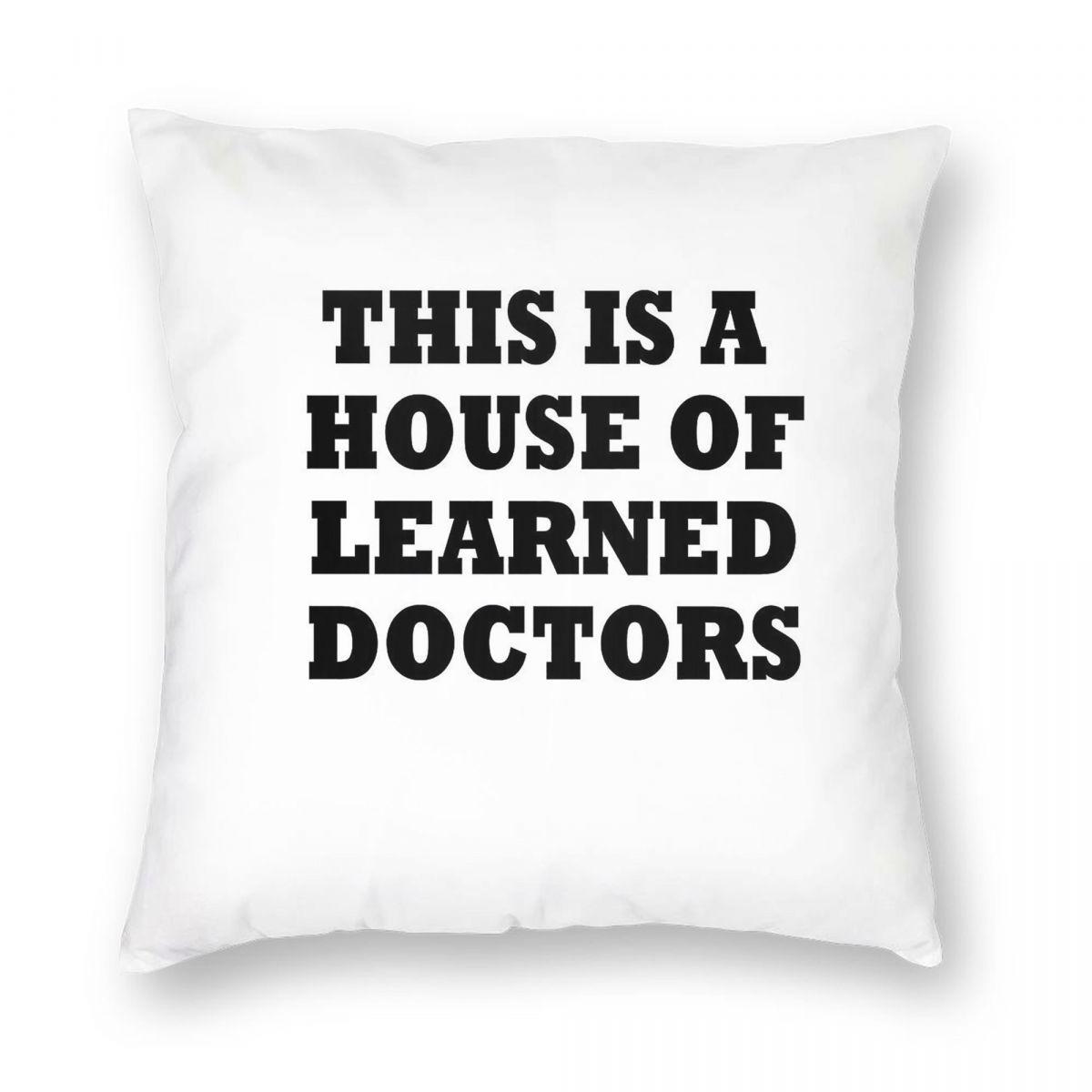 A House Of Learned Doctors Square Pillowcase Polyester Linen Velvet Printed Zip Decorative Bed Cushion Cover 45X45 Peach skin 18*18(CM)-1Pcs