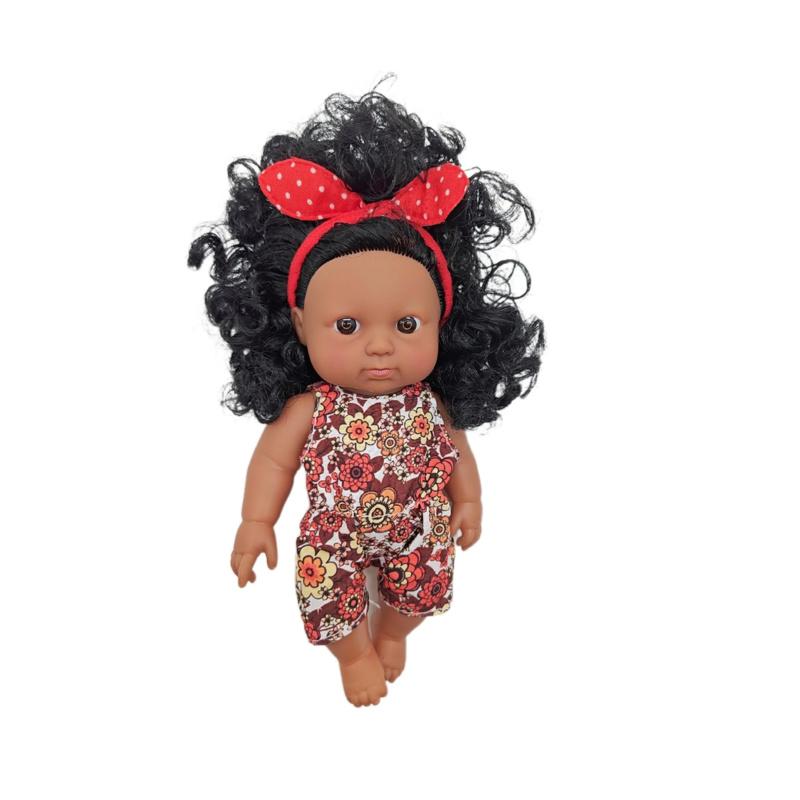 African Dolls Cute Soft Rubber Simulation Reborn Dolls Kids Toys Kids Birthday Gifts African Style Dolls Simulation Music Toys