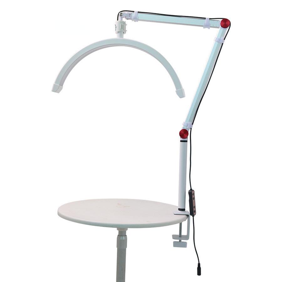 16 Inch Adjustable Eye Protection Table Lamp Half Moon Beauty Lamp Desktop Bedside Tattoo Beauty Fill Light LED White/Black Height