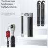 Portable Bike Service Kit with Driver Handle Ratchet Wrench, Tire Aids and Mixed Driver for Daily Travel Maintenance Task Support