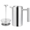 350ml Doppel Deck Edelstahl Presse Kaffeemaschine Thermische Isolierte Kaffee Teekanne Wasserkocher