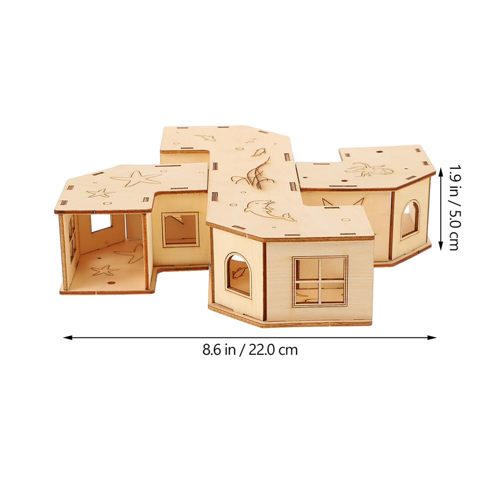 POPETPOP 2-Piece Hamster Tunnel Toy, Hamster Tube Toy, Hideout, Maze, Cage