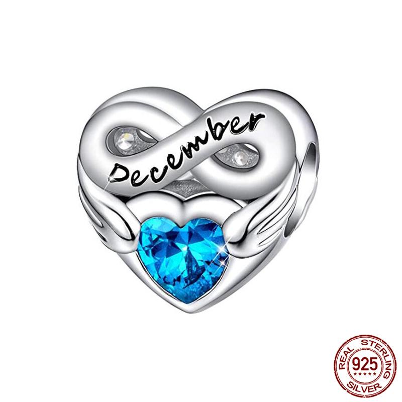 Charm Bead Charms Copper Fits Authentic 3mm Womens Bracelets Month Birthstone Charm Bead Charms Set Pendant Do It Yourself Fine Jewellery Gift