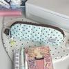 Polka Dot Pencil Case Korean Style Handheld Pen Bag Large Capacity Portable Stationery Bag Back To School Gift