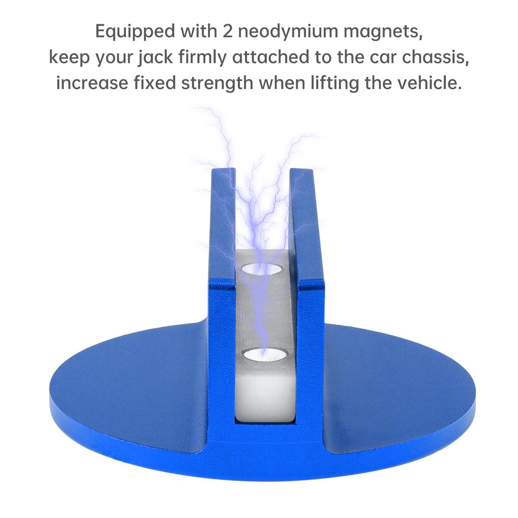 2 stk Universell Aluminiumspor Magnetisk Jekkadapter Stort Spor Blå Klypesveisramme Sporputer