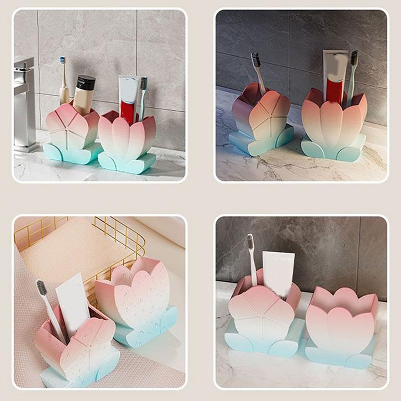 Uroczy Karmelowy Budyń Galaretka Lotos Wiaderko do Przechowywania Pędzli do Makijażu Wielofunkcyjny Duża Pojemność Ozdoba na Biurko Kreatywny Pojemnik na Długopisy