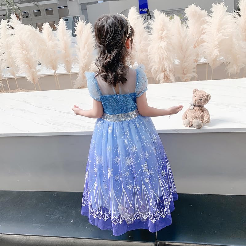 Princess Elsa Dress One Shichigosan Cultural Game Cultural Stage 5 Piece Cloak Included [MUXIU] Dress, Costume, Halloween, Girls, Children, Style,