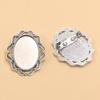 7 Styles 18x25mm Gem Brooch & Pendant Base Holder for DIY Accessories