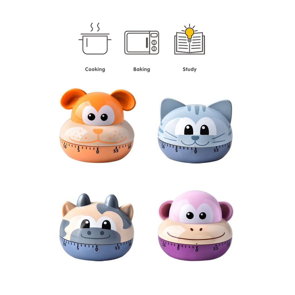 Animal Shape Reminder Loud Ring Mechanical Timer New Year Gift Kid Kitchen Cute Party Timer for Cooking Reading Sport