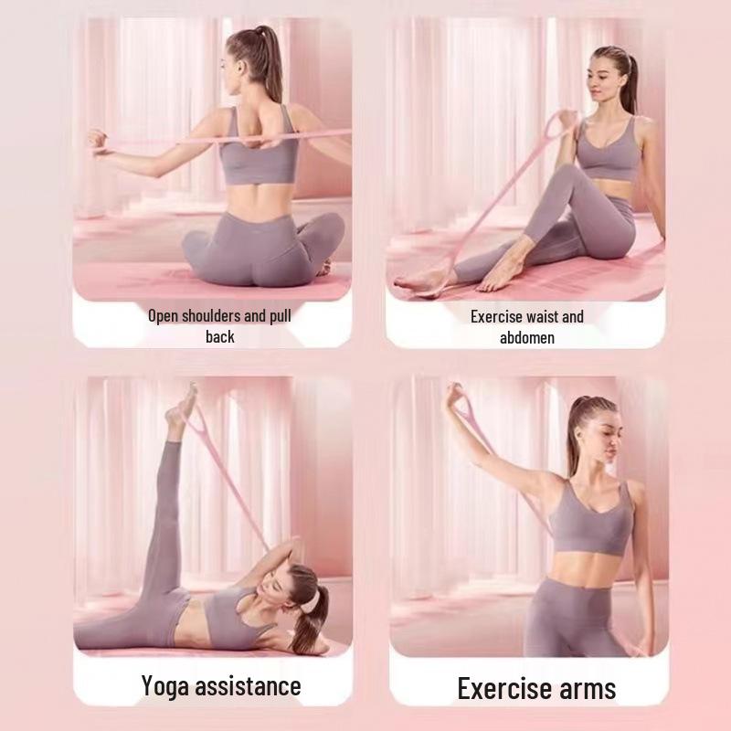 Figure 8 Silicone Resistance Band for Yoga and Back Training