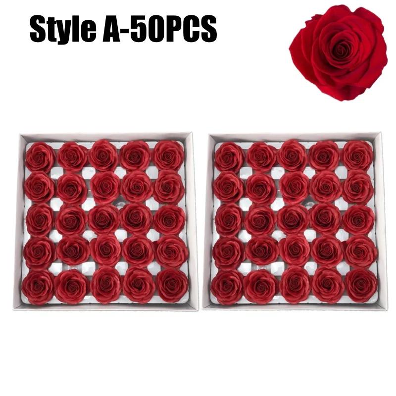 6.9cm Soap Rose Flower Head Bake Brown New Style DIY Gift F Mother's Day Birthday Valentine Wedding Baby Shower Favor