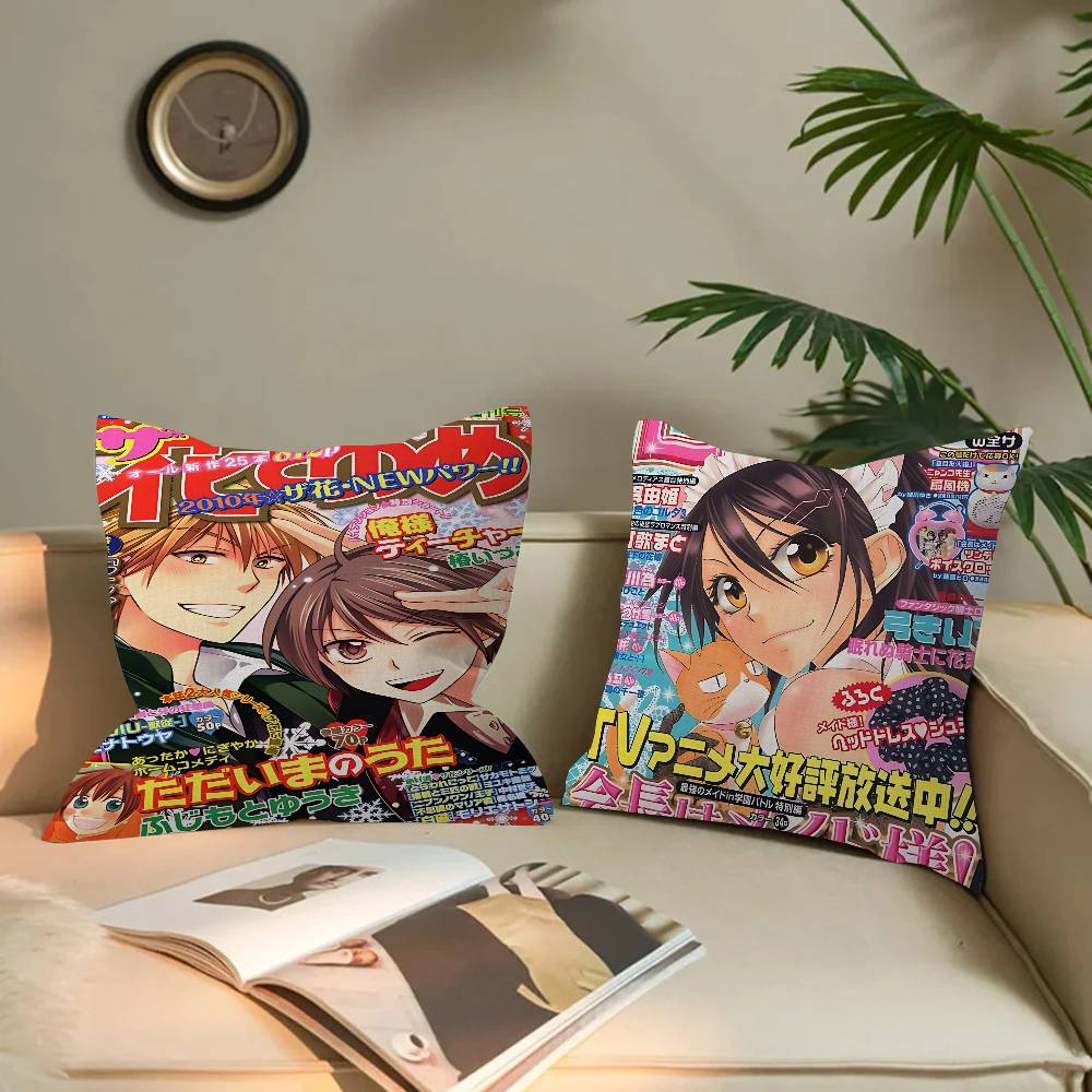 Japanese Anime MMaid SSama Cushion Cover Pillowcase Upholstery Sofa Throw Pillow Home Decor Pillowcas