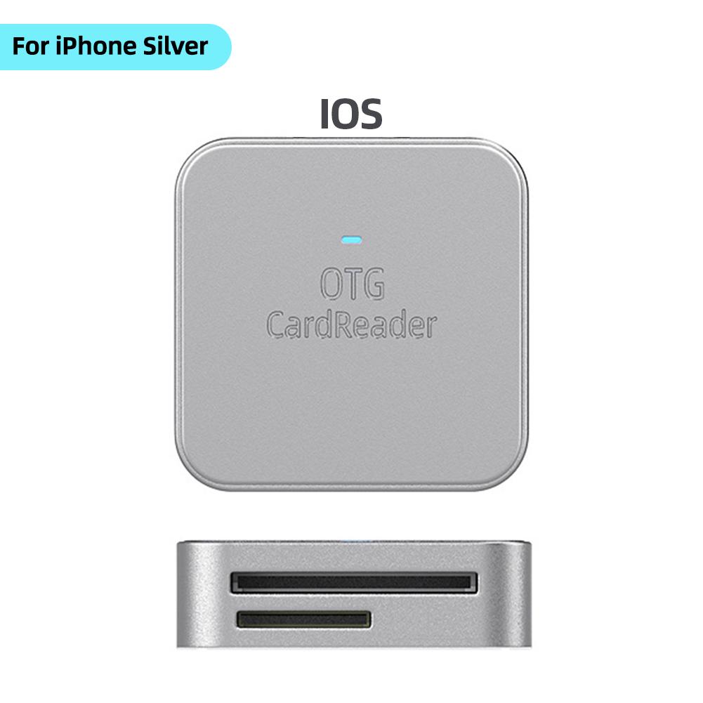 2-in-1 for SD TF Card Reader Data Converter Mobile Phone External Card Reader for iPhone Micro Type-C Phone Tablet