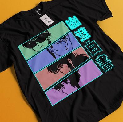 Yu Yu Hakusho T-Shirt Yusuke Urameshi Tshirt Kurama Kuwabara Hiel Anime Shirt