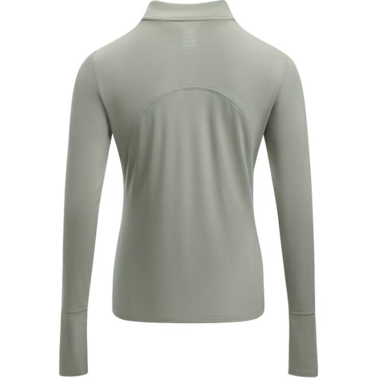 Under Armour Qualifier Running Breathable Long Sleeve T-Shirt Women Tops Jungle-Green 1365632-504
