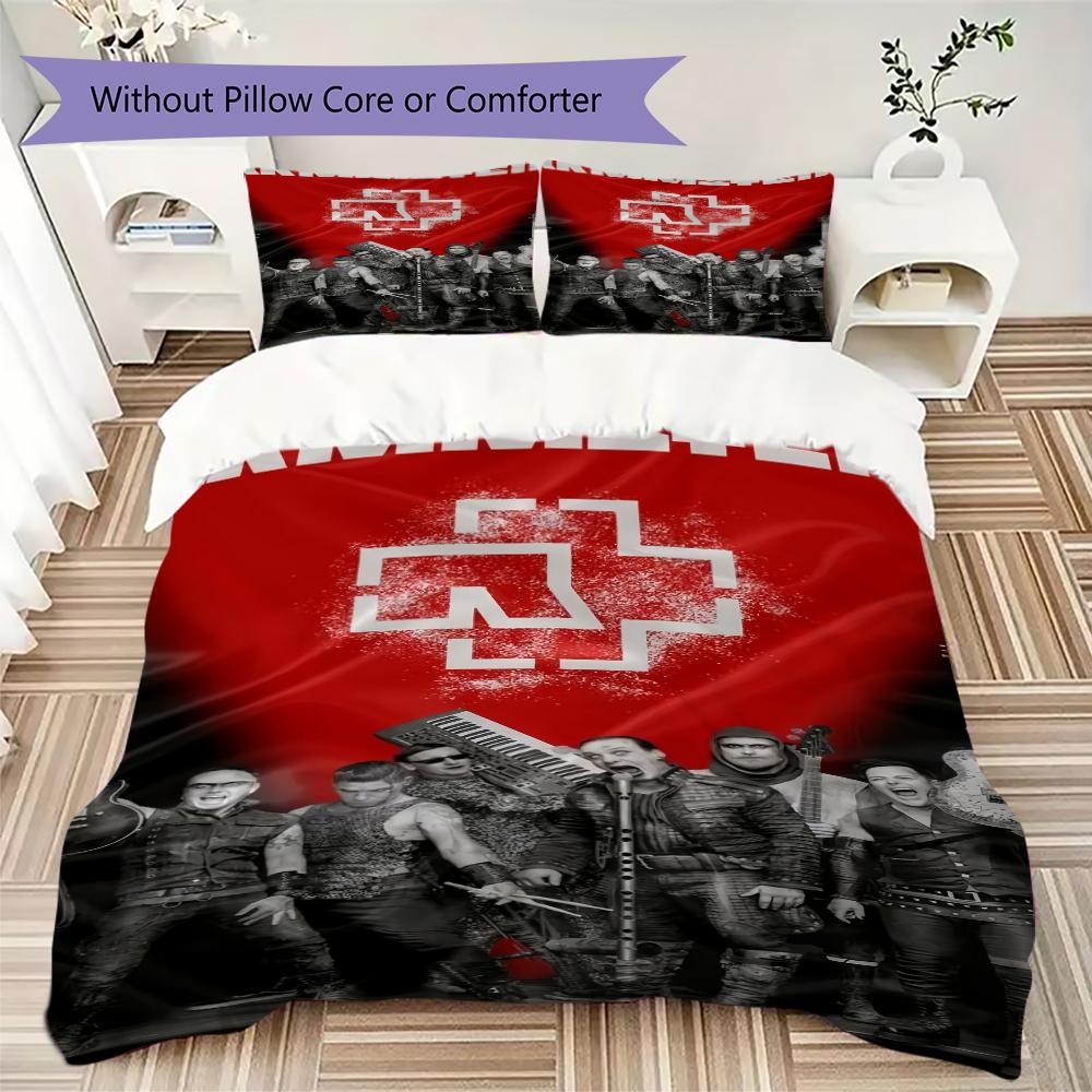Rammstein German Industrial Metal Band Bedding Without Core 1 Duvet Cover 2 Pillowcase Without Core Soft And Comfortable