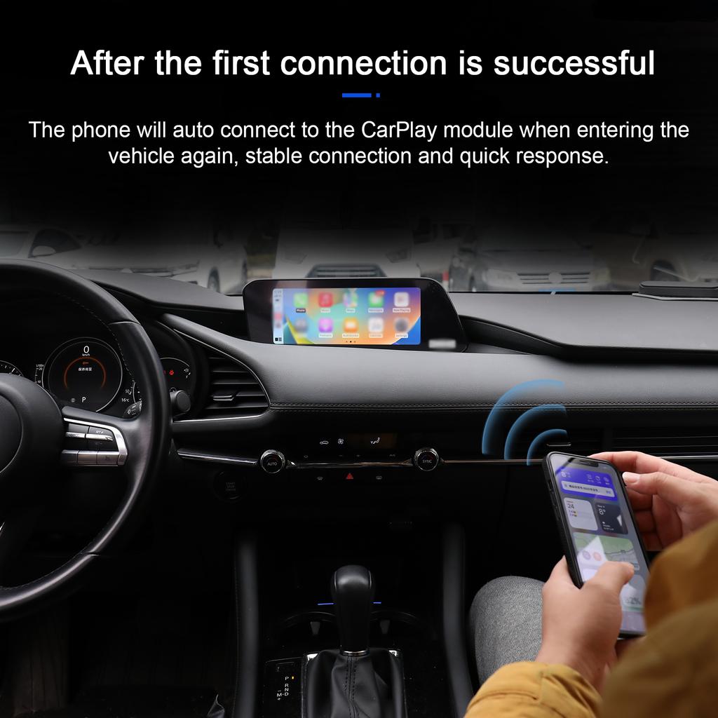 Wireless Carplay Adapter Dongle Car Wired To Wireless Carplay Box USB A USB C Plug & Play Compatible with Factory Wired