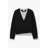 Wool Blend Color Block Pullover 7116150104