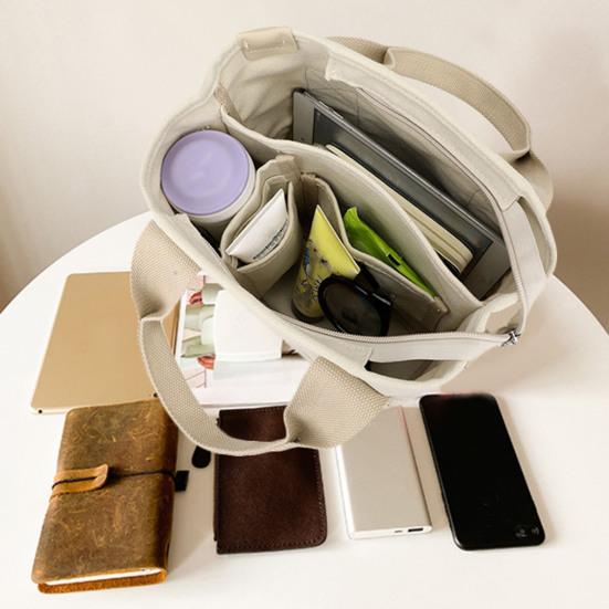 Canvas Crossbody Bag Adjustable Shoulder Straps Large Capacity Laptop Messenger Bag Portable Commuter Bag