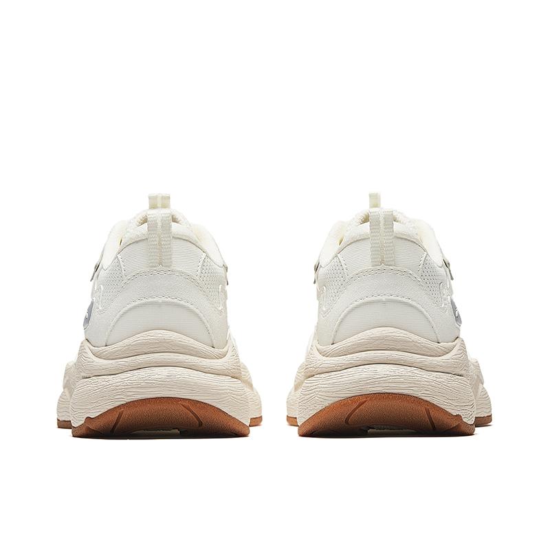 Anta Fu Yao Women Retro Trendy Casual Dad Shoes Ivory White Silver Gum 122538851-1