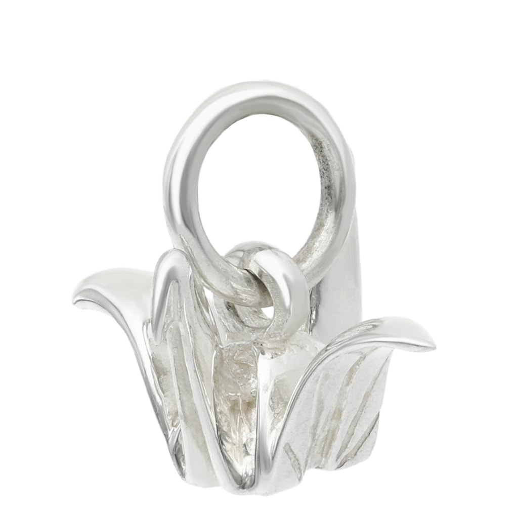 [Shinjuku Gin no Kura] Small Origami Crane Sterling Silver 925 Necklace Charm Pendant Top Origami Crane Japanese Style Men s Women s