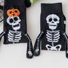 Creative Embroidery Skeleton Hand Design Cotton Halloween Ankle Socks Unisex Comfortable Casual Wear Party Accessory