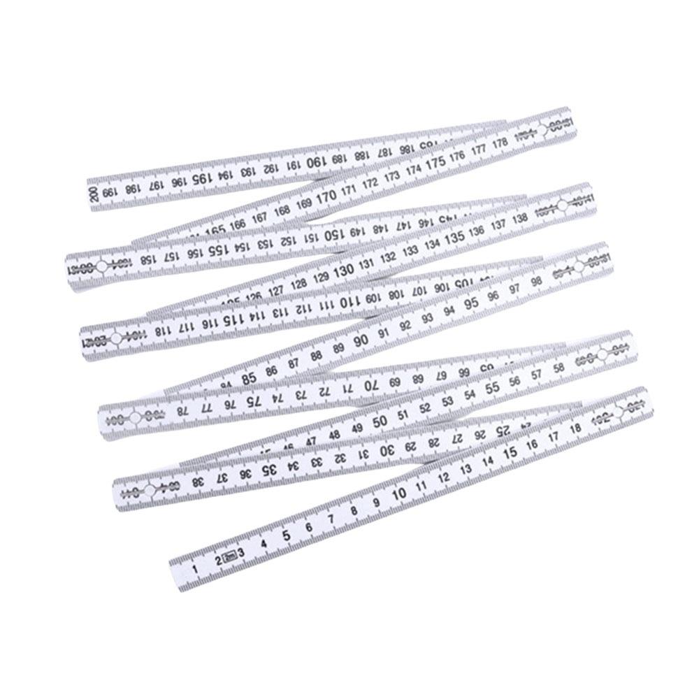 Portable Wooden Folding Ruler 2M Extended Measuring Rule Slider Metric Scale 1M Folding Carpenter's Ruler Drawing Tools