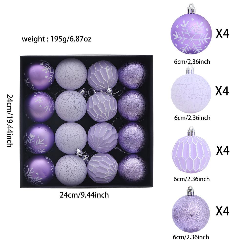 Luxury Snowflake Pattern Christmas Ball Gift Box - Multicolor Tree Ornaments