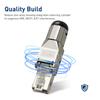 1Pcs Rj45 Shielded Toolless Modular Termination Plug Rj45 Cat8 Cat7 Cat6A Connector 2000Mhz 40G Lan Cable For 22Awg-24Awg