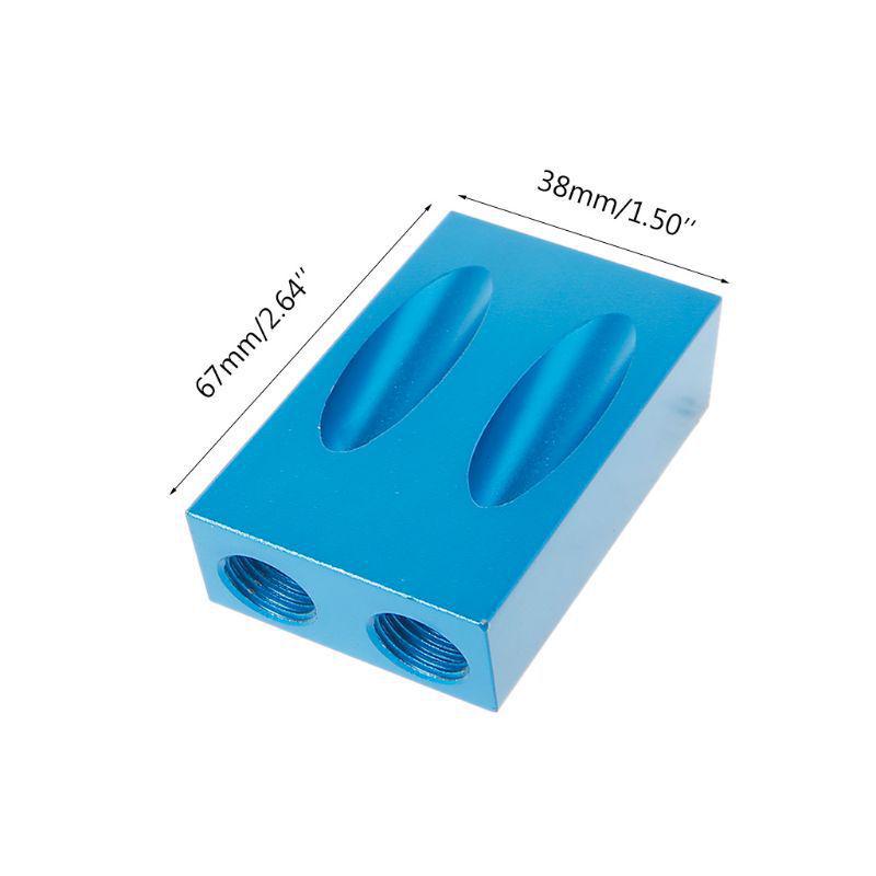 15° All-Metal Pocket Hole Drilling Locator for M6-M8-M10 Woodworking