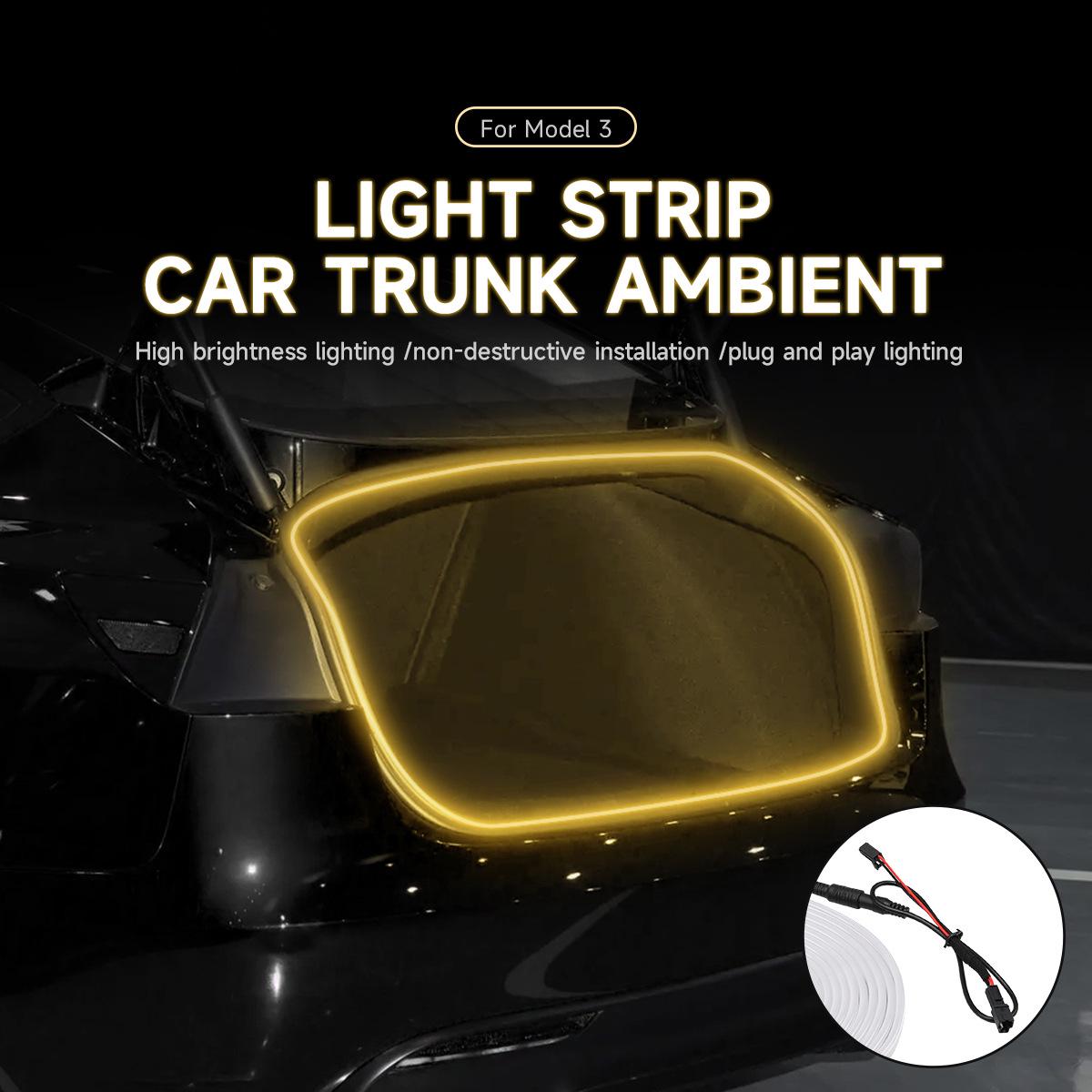 

Tesla Model 3 Trunk & Ambient Light Strip - Front Trunk Lighting Modification Accessory