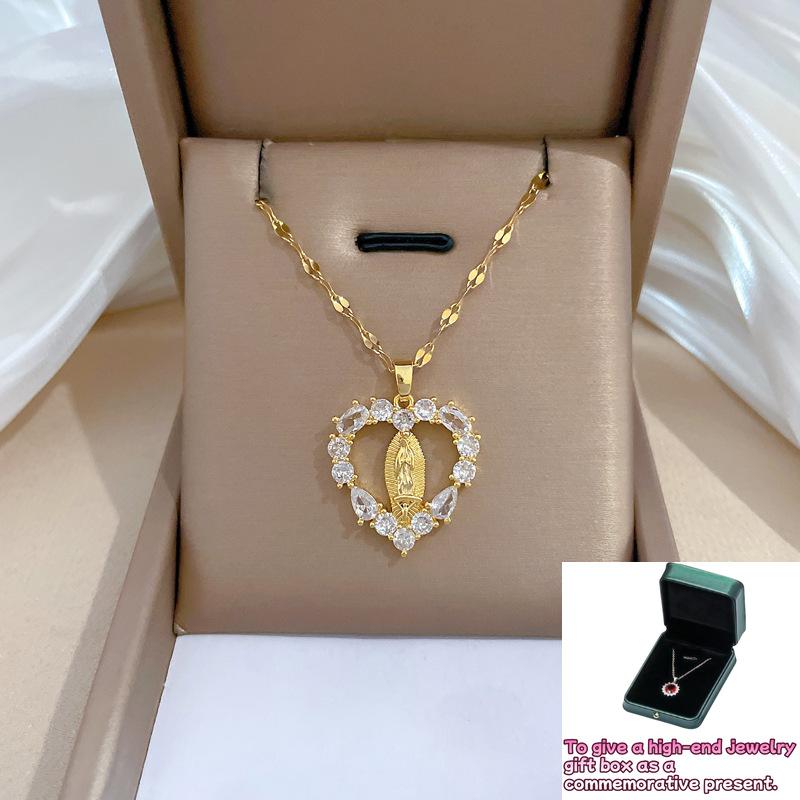 

Virgin Love Full of Diamonds Light Luxury Temperament Gorgeous Full Diamond Necklace Female Versatile Clavicle Chain