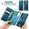For Samsung Galaxy S23 FE Case CASEME C49 Compatible with MagSafe RFID Blocking Detachable Wallet Leather Phone Cover