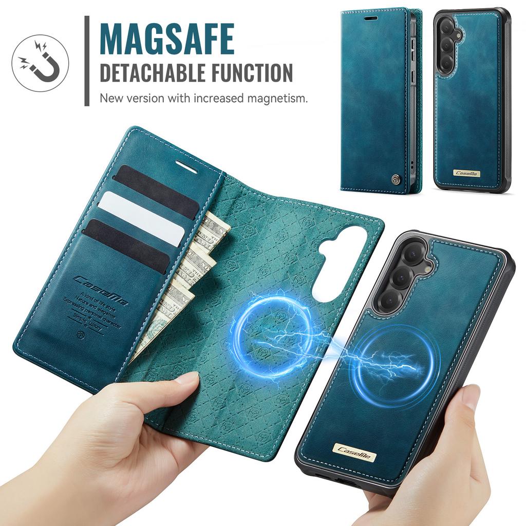 For Samsung Galaxy S23 FE Case CASEME C49 Compatible with MagSafe RFID Blocking Detachable Wallet Leather Phone Cover