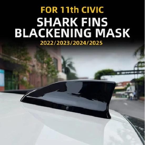For Honda Civic -2025 Roof Shark Fin Roof Antenna Cover Trim Gloss Black