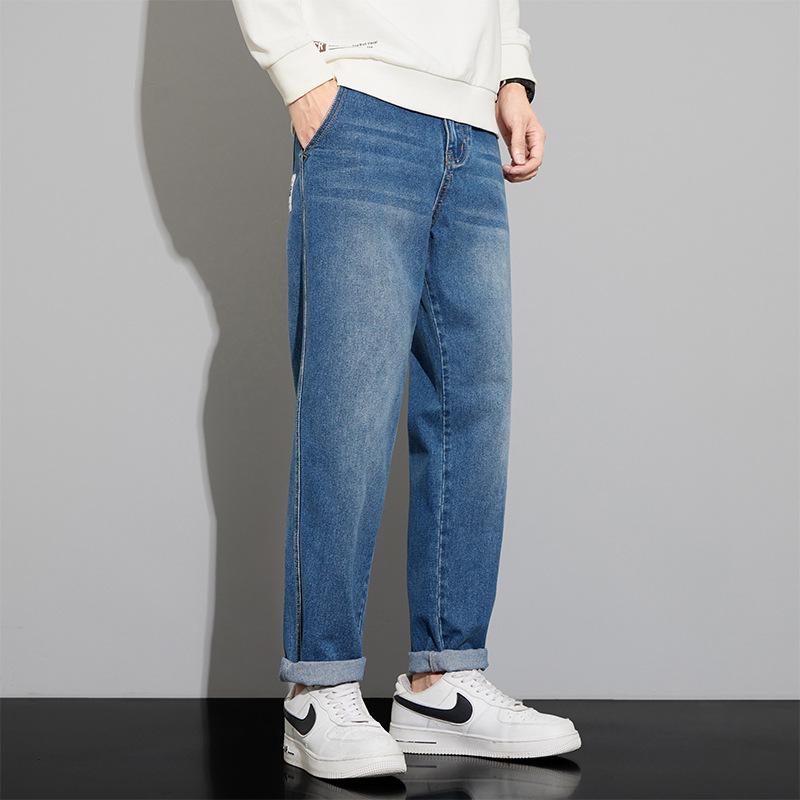 WilliamPOLO Men's Retro Autumn Casual Straight-Leg Jeans