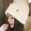 Flannelette Lined Winter Hats Knitted Hat With Ear Protectors Scarf Mask Set Warm Soft Cap For Women