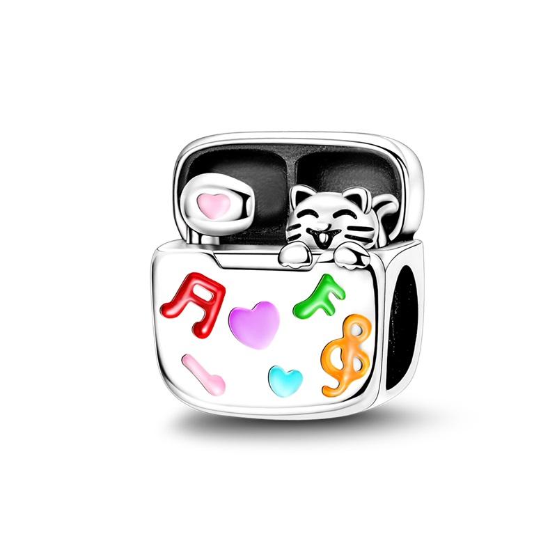 Copper Music Charms Beads Musical Note Piano Guitar Headset Earrings Pendants Fit Bracelet Diy Fine Jewelry Gift