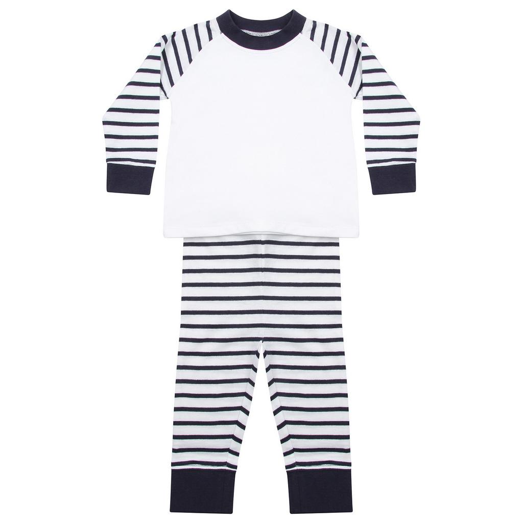 Larkwood Childrens/Kids Striped Long Pajamas Set