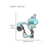 SpongeBob Cartoon Brooch & Keychain Set: Squidward, Patrick, Mr. Krabs