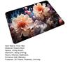 3D Visual Flower Diatom Mud Floor Rug Realistic Floral Doormat Anti-Slip Absorbent Mat for Bedroom Kitchen Bathroom Sofa Coffee Table